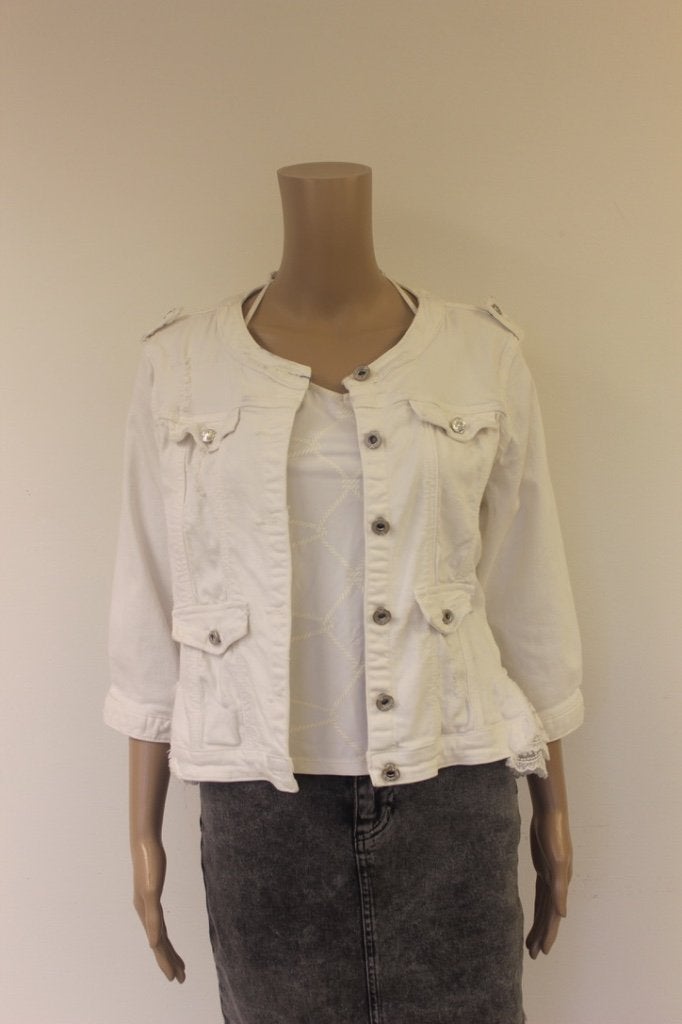 Francomina roomwit jasje maat 38/40, Maat 38/40 (M), ., Wit, Francomina