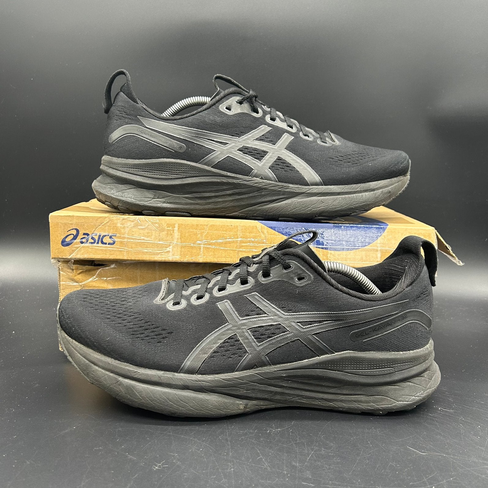 Asics gel kayano 32 zwart maat 46,5, Hardloopschoenen, Ophalen of Verzenden, Zo goed als nieuw, Hardlopen