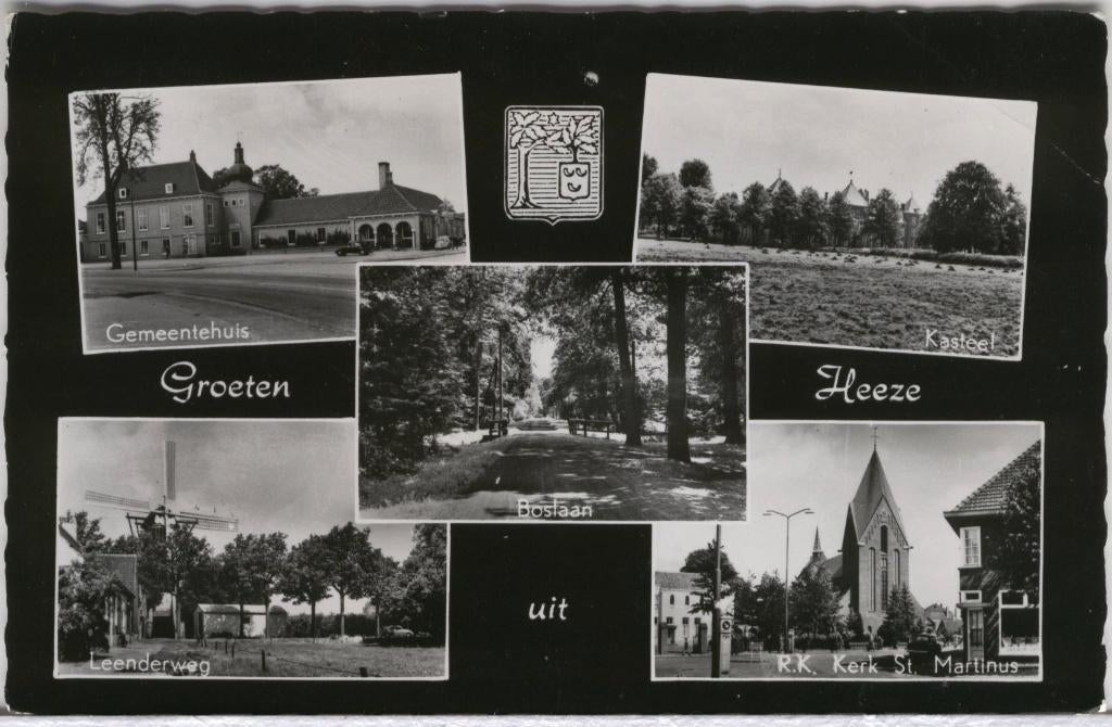 Heeze Groeten uit  5 luik, Verzenden, 1940 tot 1960, Gelopen, Noord-Brabant