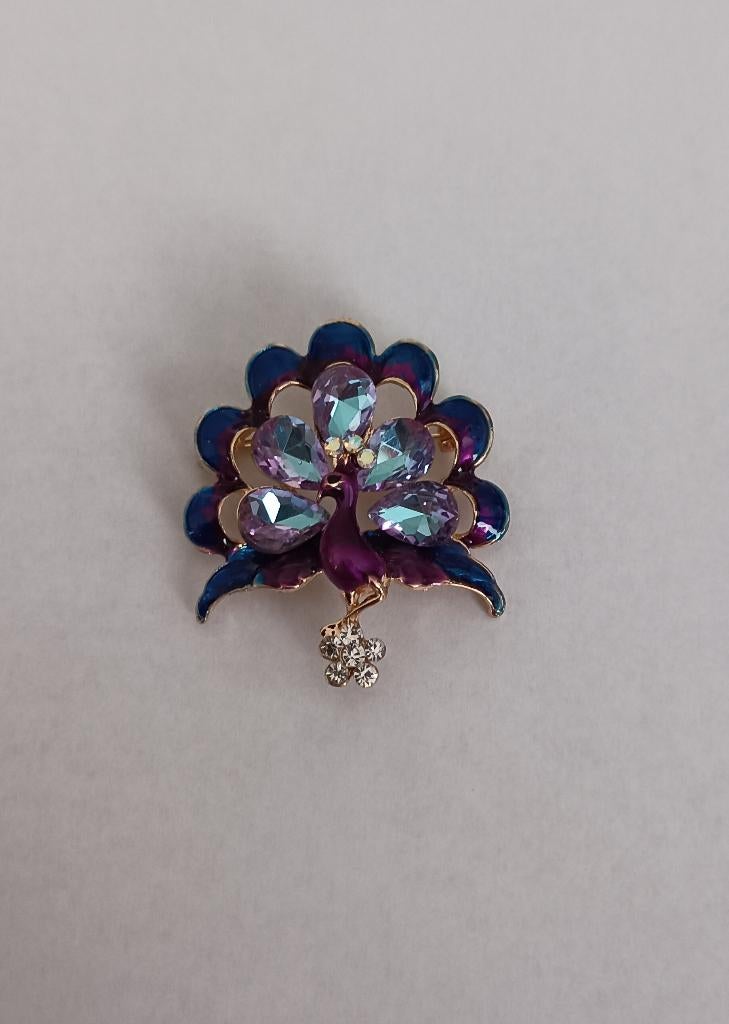 Pauw broche, Overige materialen, Overige kleuren, Minder dan 4 cm, Nieuw
