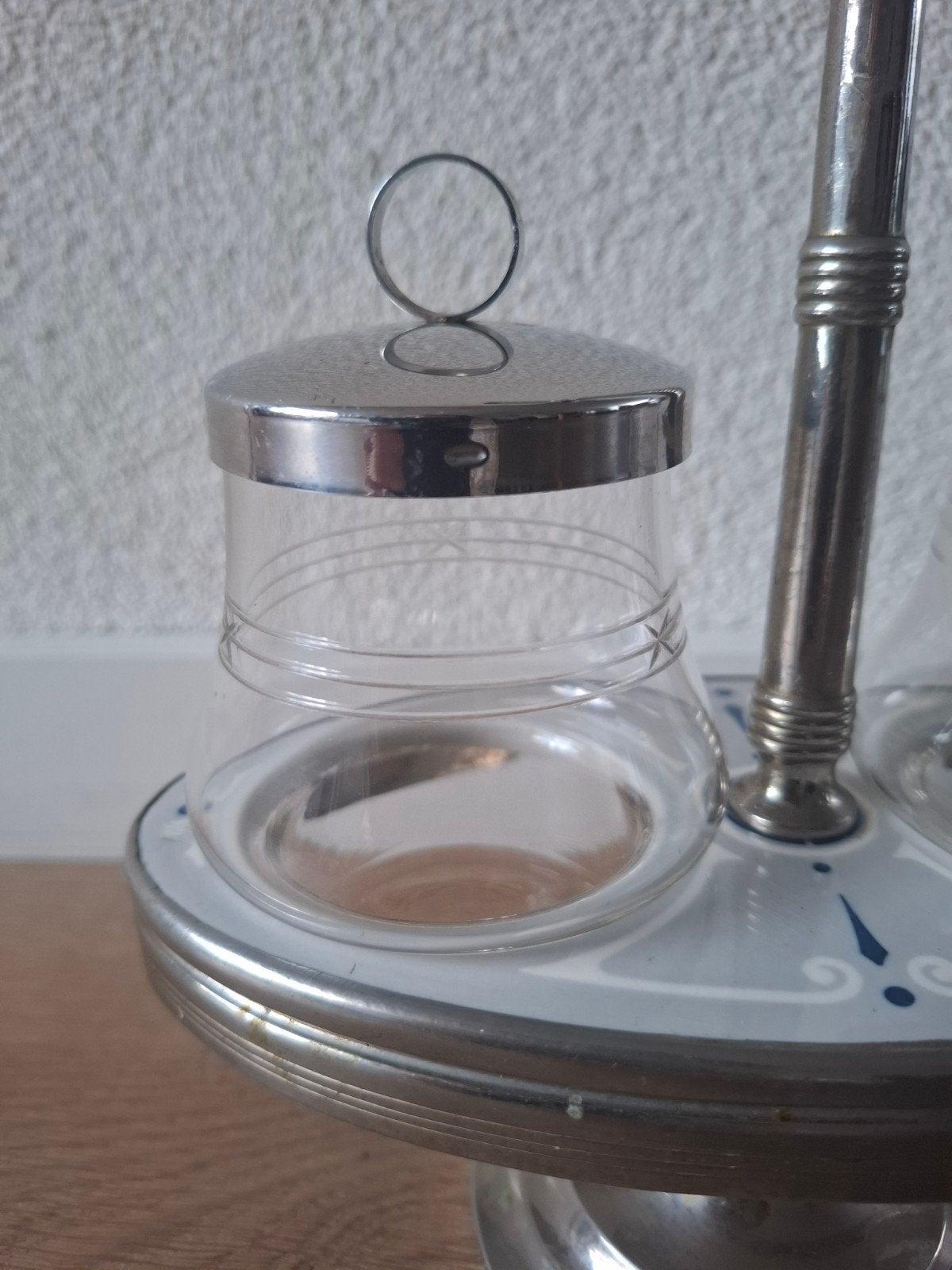 Antieke Jugendstil zilverkleurige condimentsrt, Ophalen of Verzenden