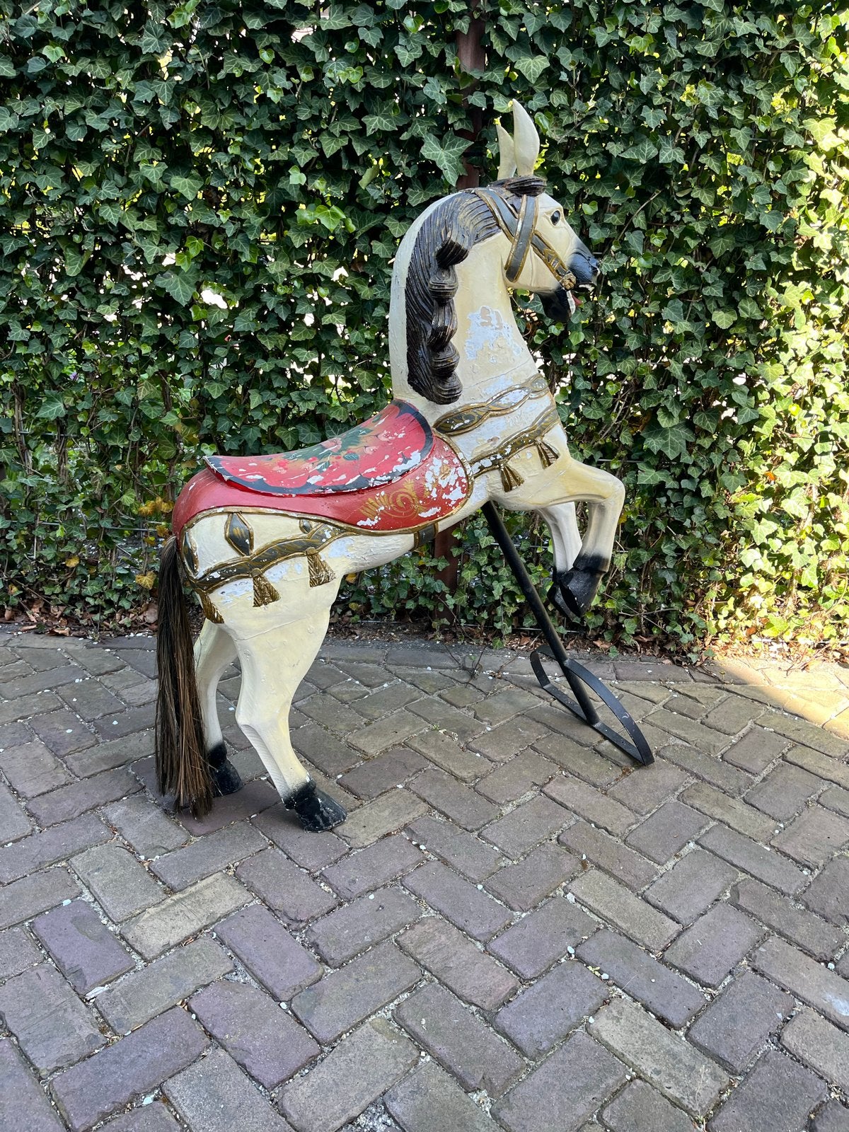 2 Antieke Carrouselpaarden - Uniek Decoratiestuk, Ophalen of Verzenden