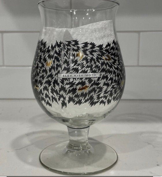 Duvel glas speciale editie Eley Kishimoto, Ophalen of Verzenden, Zo goed als nieuw, Bierglas