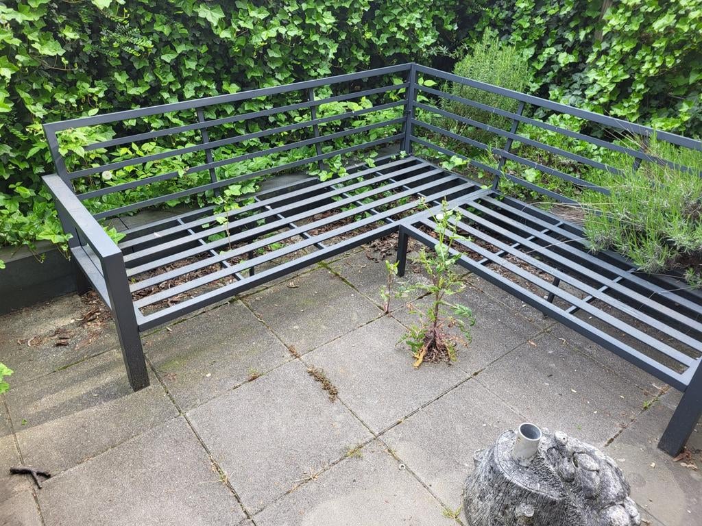 Loungeset incl. Kussens, Tuin en Terras, Tuinbanken, Ophalen, Zo goed als nieuw, Aluminium