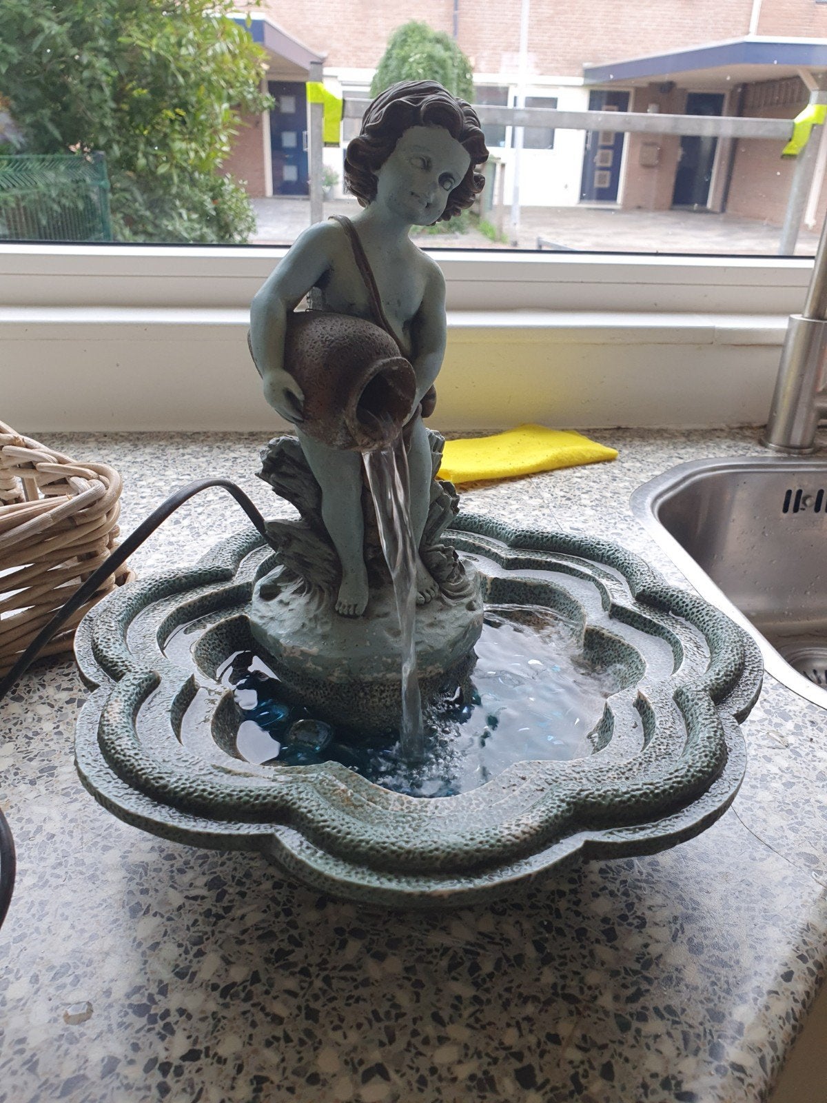 fontein met pompje, Tuin en Terras, Ophalen of Verzenden, Beton, Fontein