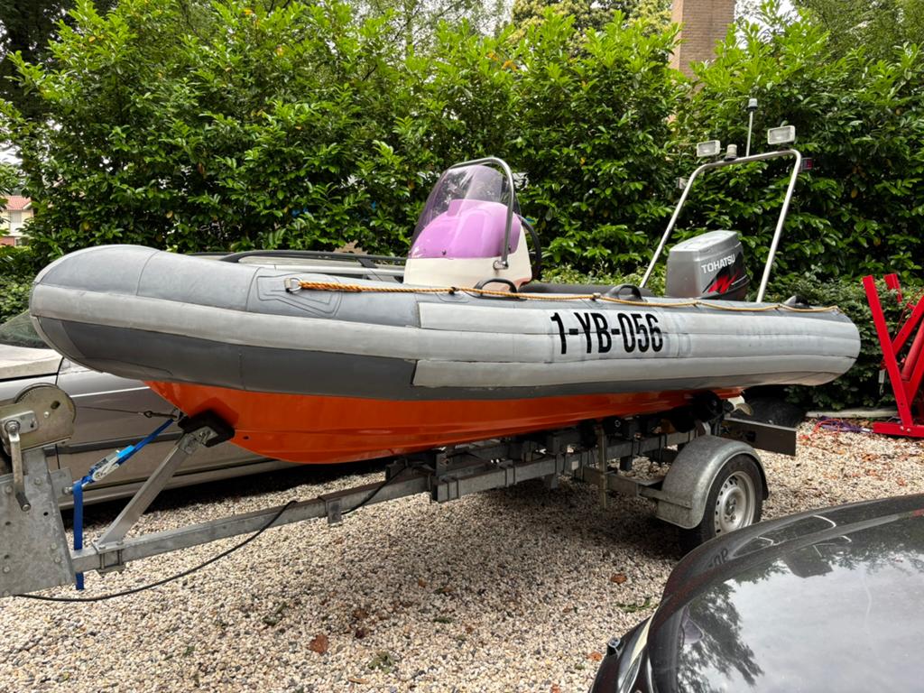 Complete Avon Searider SR4 met Tohatsu 50 TLDI en trailer, Avon, 4 m, Ophalen of Verzenden, Zo goed als nieuw