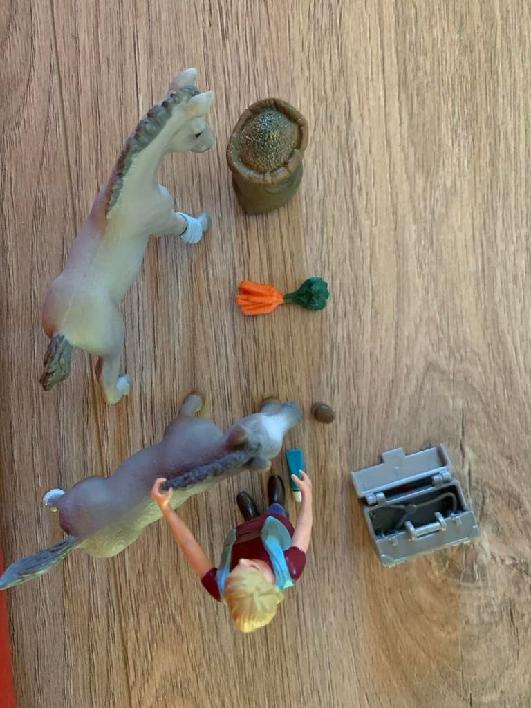 Schleich Dierenverzorging Veulens Dierenarts Set, Ophalen of Verzenden, Gebruikt