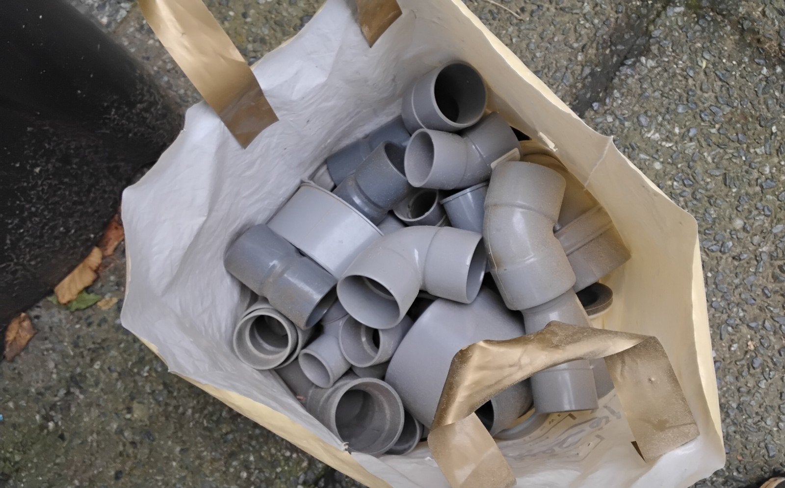 Volle zak PVC moffen, bochten en afsluiters, Bochten, Gebruikt, Pvc, Ophalen of Verzenden
