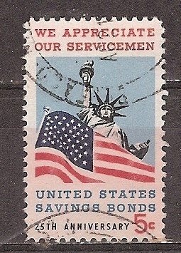 USA, Ter ere v/d dienstplichtigen, 1966., Postzegels en Munten, Ophalen of Verzenden, Gestempeld, Noord-Amerika