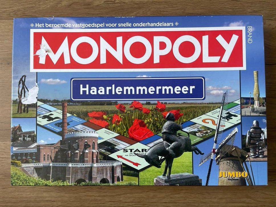 Monopoly Haarlemmermeer - JUMBO editie, Drie of vier spelers, Ophalen of Verzenden, Gebruikt