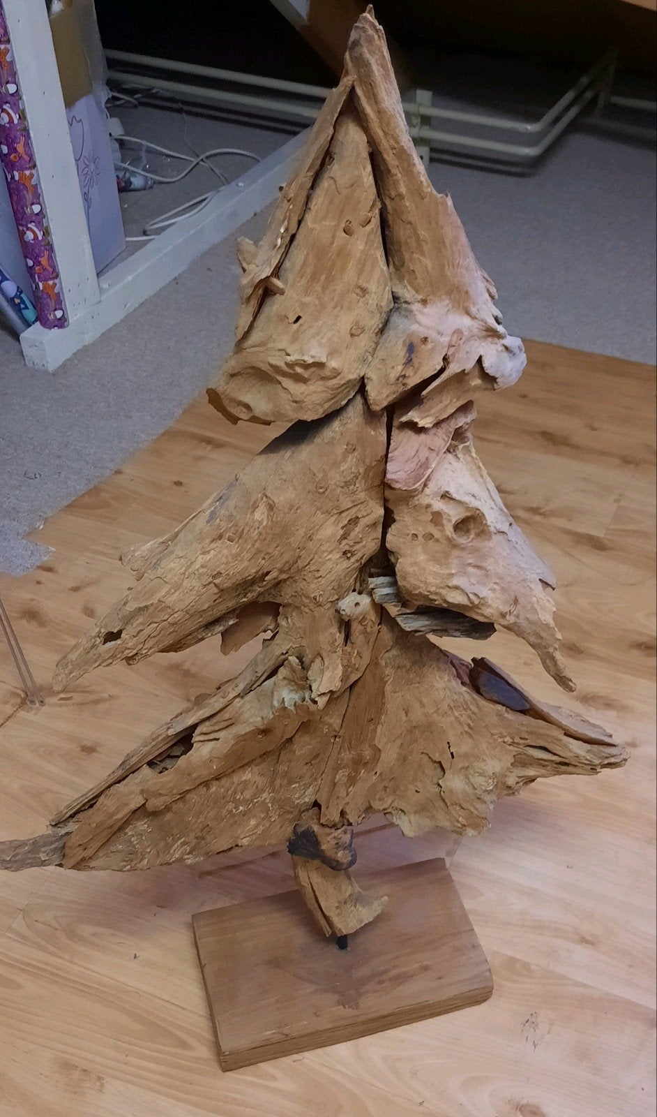 Unieke decoratieve kerstboom van drijfhout, Ophalen of Verzenden