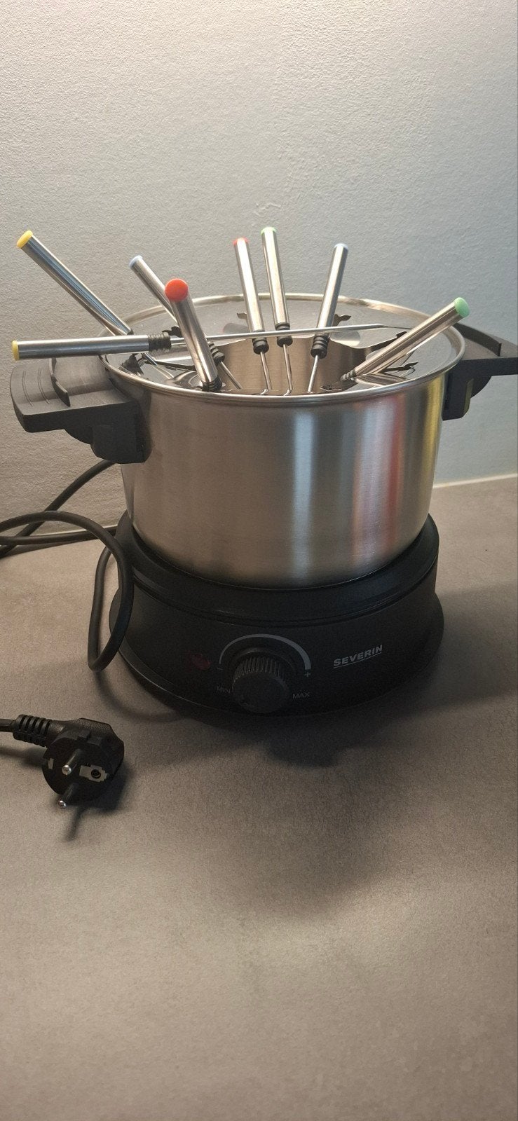 electrische kaasfondue pan, Ophalen, Zo goed als nieuw, Elektrisch, Fondueset