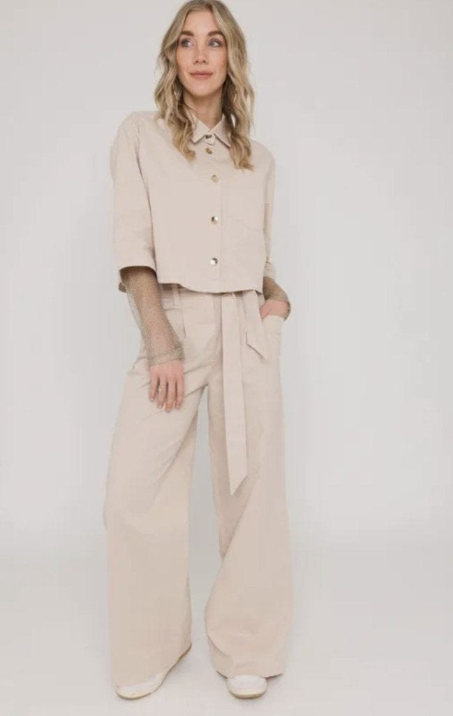 Anna van Toor prachtige nieuwe beige blouse/ blazer maat M, Maat 38/40 (M), Anna van Toor, Beige, Ophalen of Verzenden