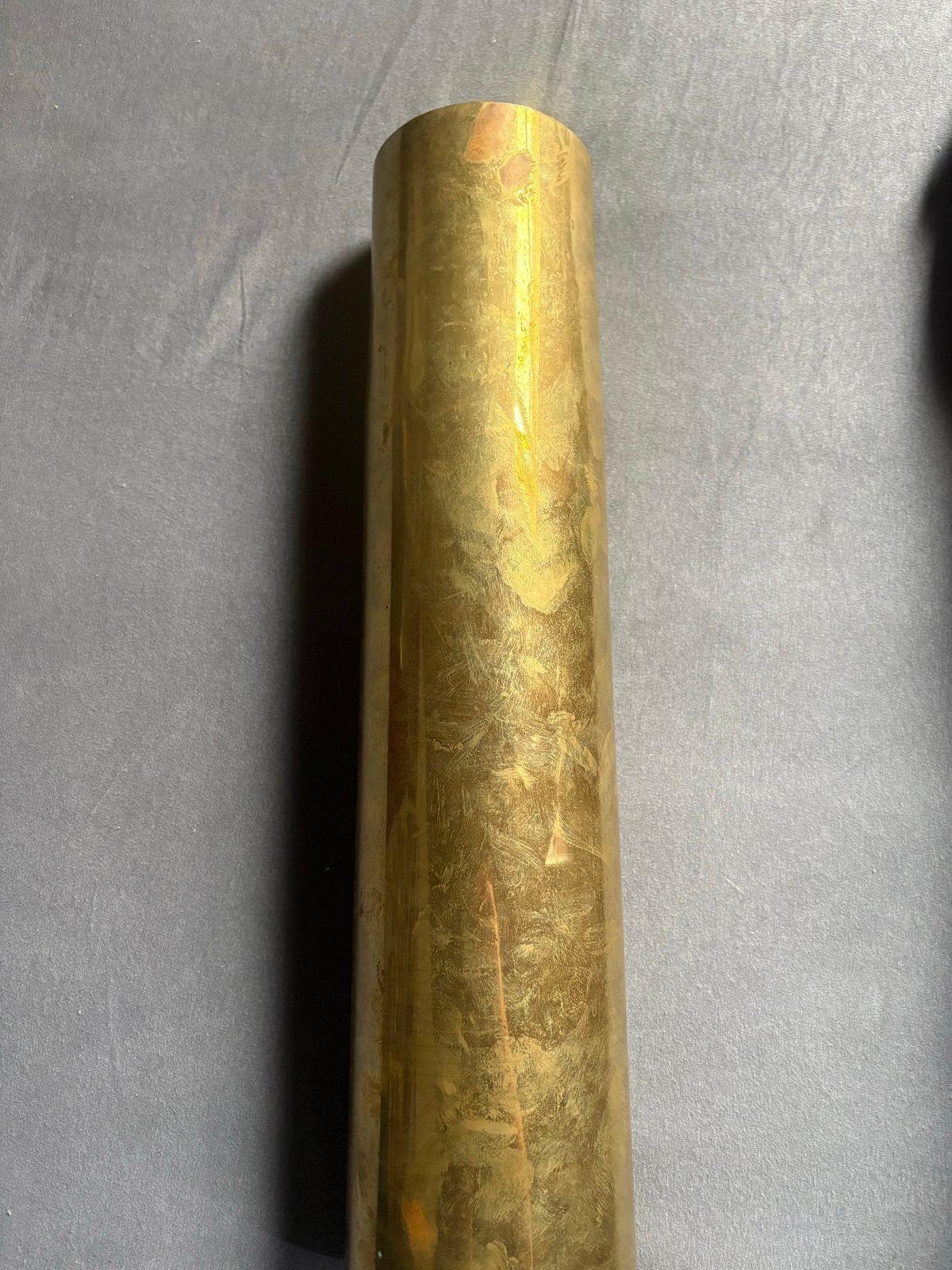 Grote messing artillerie granaathuls, 1937, Verzamelen, Militaria | Algemeen, Ophalen of Verzenden, Overige soorten, Overige gebieden