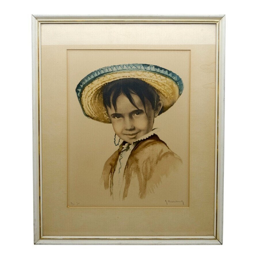 Roger Hebbelinck (1912-1987) - José, Antiek en Kunst, 33 cm, Ets, Ophalen of Verzenden, Gesigneerd