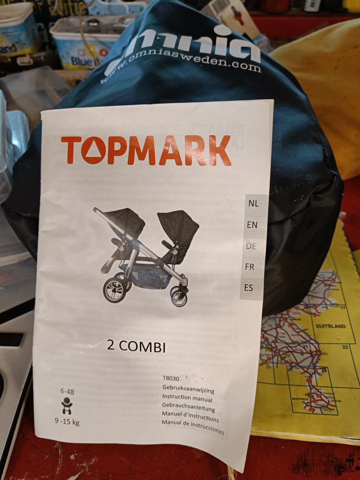buggy voor 2 kinderen, Kinderen en Baby's, Ophalen, Zo goed als nieuw, Overige merken, Zonnekap