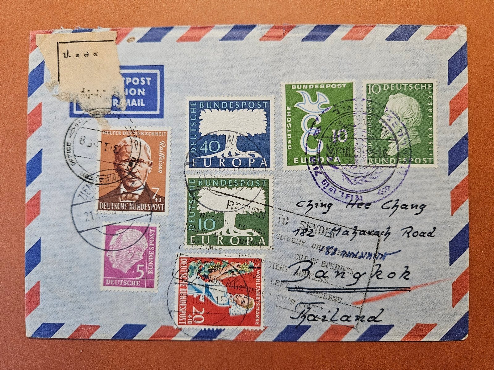 28) Return to sender 1958, Ophalen of Verzenden, Envelop