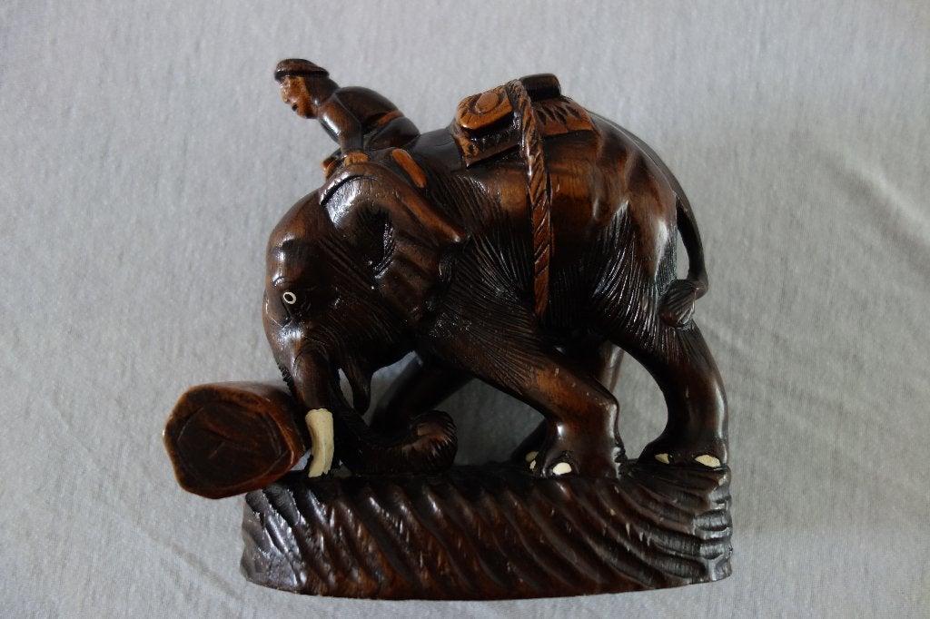 Beeld olifant hout, Ophalen of Verzenden, Zo goed als nieuw, Dier