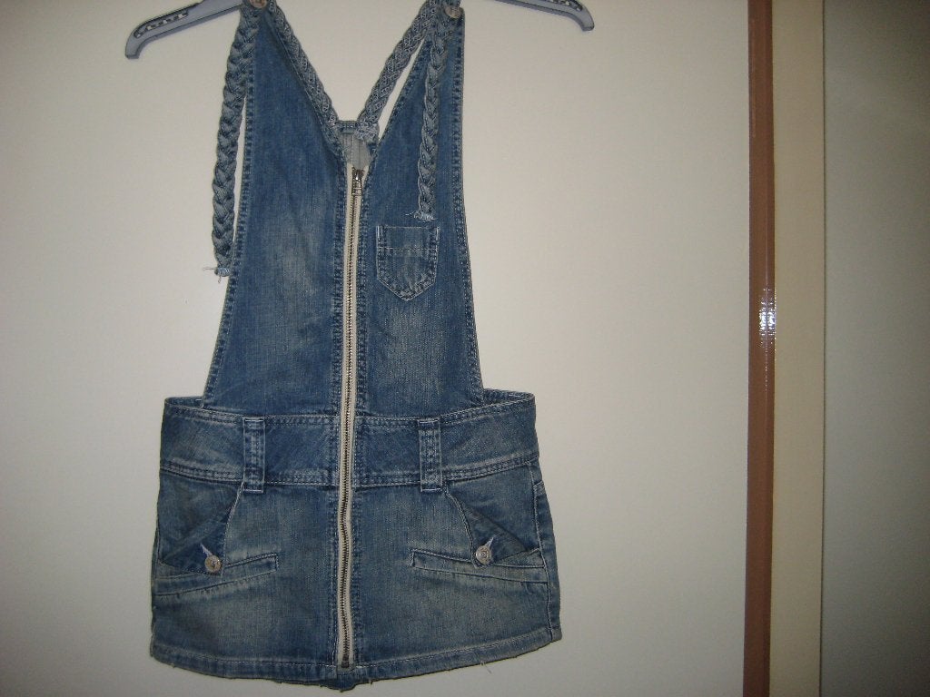 Kort jeans-jurkje, S (91), Blauw, Ophalen of Verzenden, Zo goed als nieuw, Maat 36 (S)