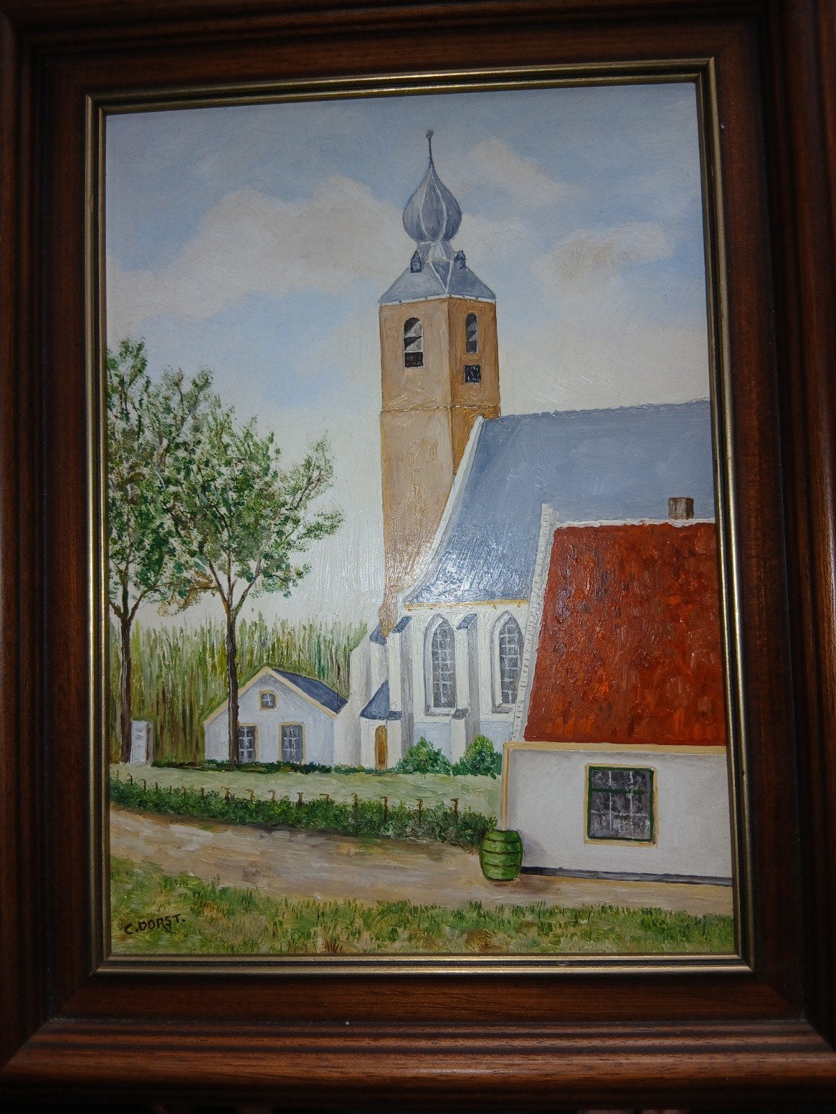 Te koop dorpskerk Oostvoorne. Maat is 20 x 28 cm, Ophalen