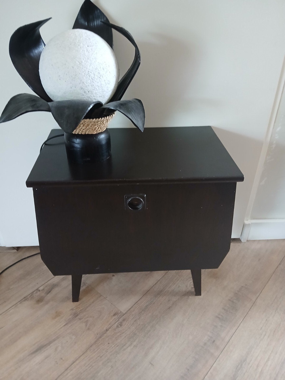 Vintage jaren 60 kastje met klep, Ophalen of Verzenden, Gebruikt, Minder dan 45 cm