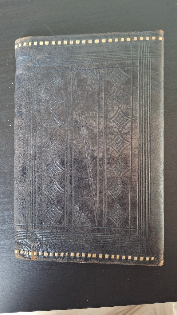 Oude leren portemonnee 19e eeuw, Ophalen of Verzenden