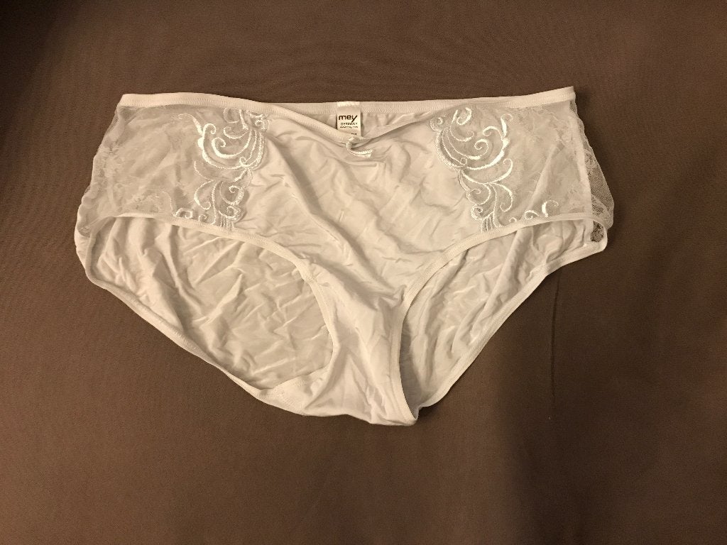 Witte sexy Mey slip met kant, Verzenden, Wit, Slip