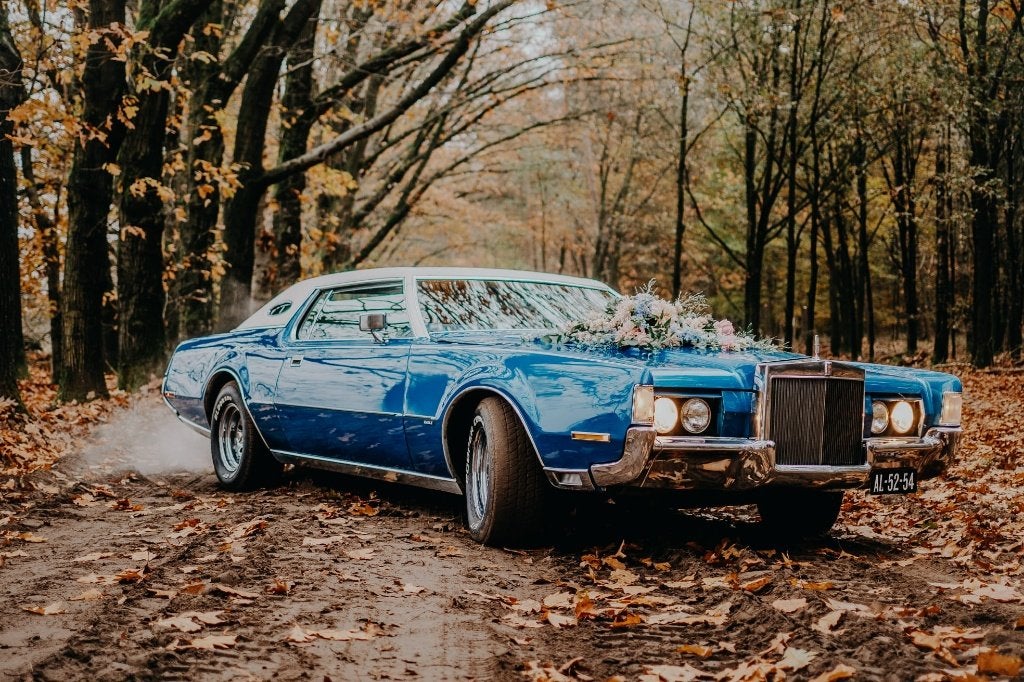 Lincoln Continental 7.5 Mark IV AUT 1972 Blauw, Auto's, Automaat, 2430 kg, 8 cilinders, Leder en Stof
