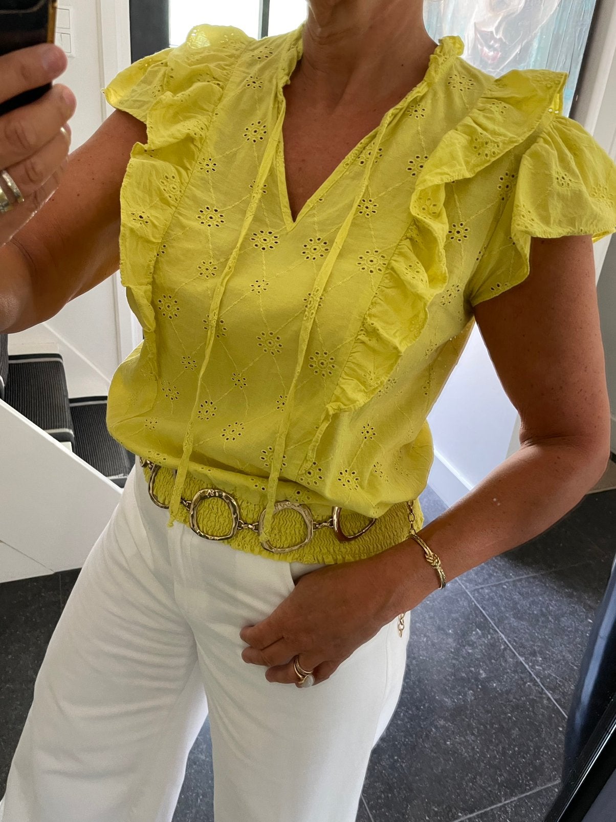 Tramontana, super leuk lemon-kleurig bloesje, M/L, Ophalen of Verzenden, Nieuw, Maat 38/40 (M), Geel