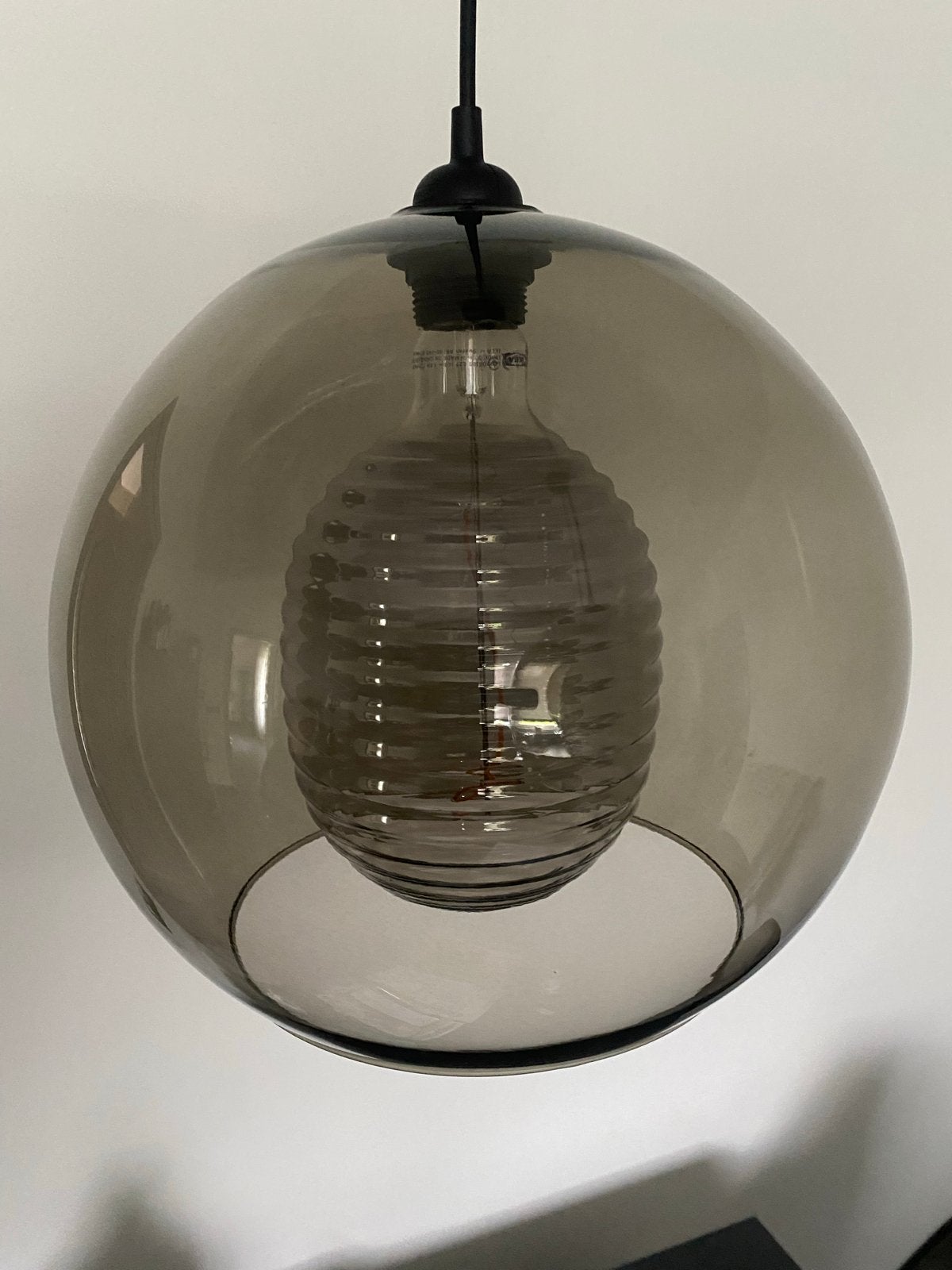 IKEA Jakobsbyn Hanglamp met LED-lamp E27, Huis en Inrichting, Ophalen of Verzenden, Zo goed als nieuw, Glas, E27 (groot)