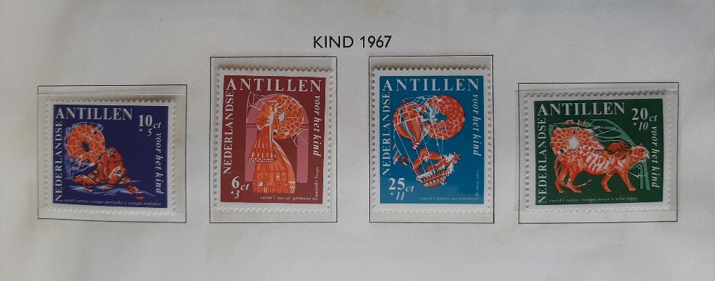 1967 Nederlandse Antillen Kinderpostzegels Nvph 389 - 392, Ophalen