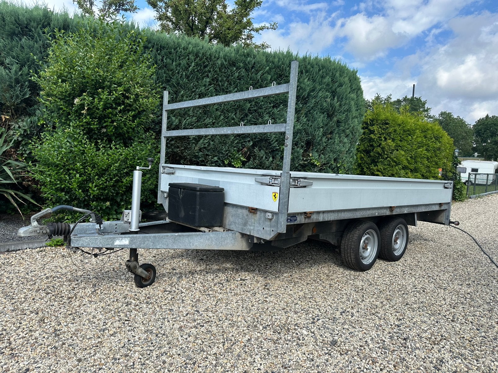 Henra plateauwagen 350x185 2000KG, Ophalen of Verzenden, Zo goed als nieuw