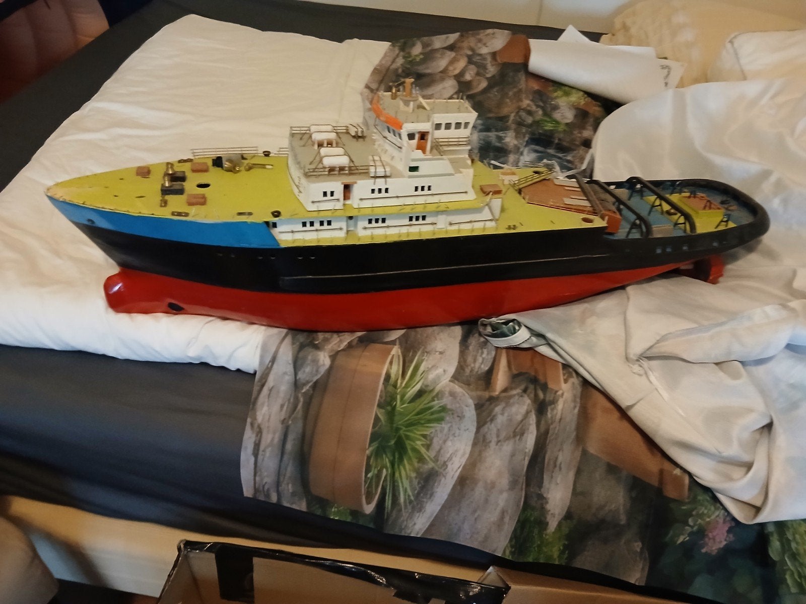 Groot schaalmodel sleepboot smit rotterdam met onderdelen, Ophalen of Verzenden, Gebruikt, Groter dan 1:32, Overige merken