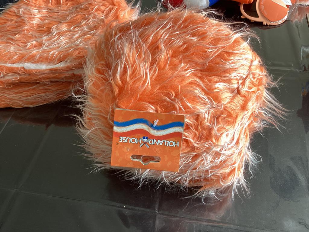 Oranje/voetbal bontmuts, Ophalen, Nieuw, Oranje of Koningsdag