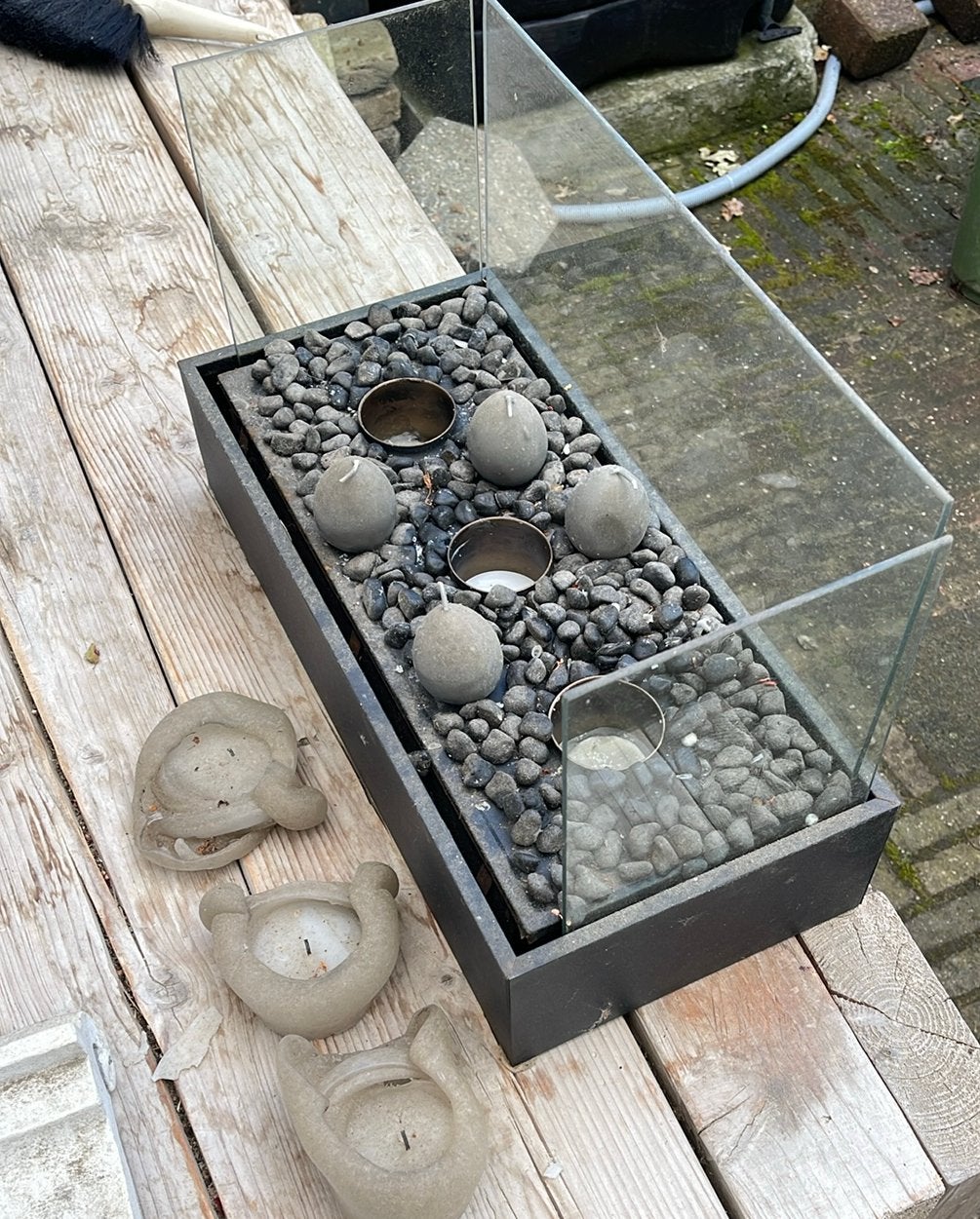Leuk bakje met kaarsen, Ophalen, Overige materialen, Minder dan 25 cm