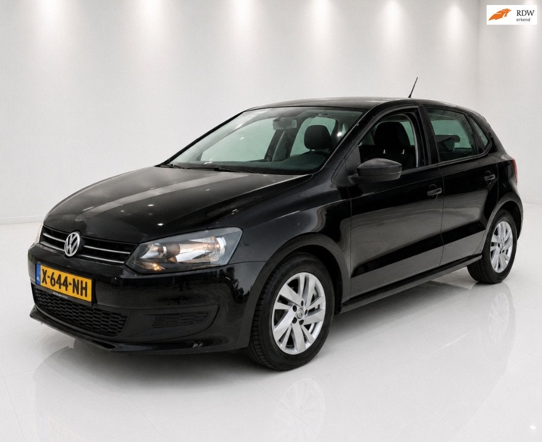 Volkswagen Polo 1.2-12V Trendline CarPlay Airco, Auto's, Euro 5, 1198 cc, Zwart, Bedrijf