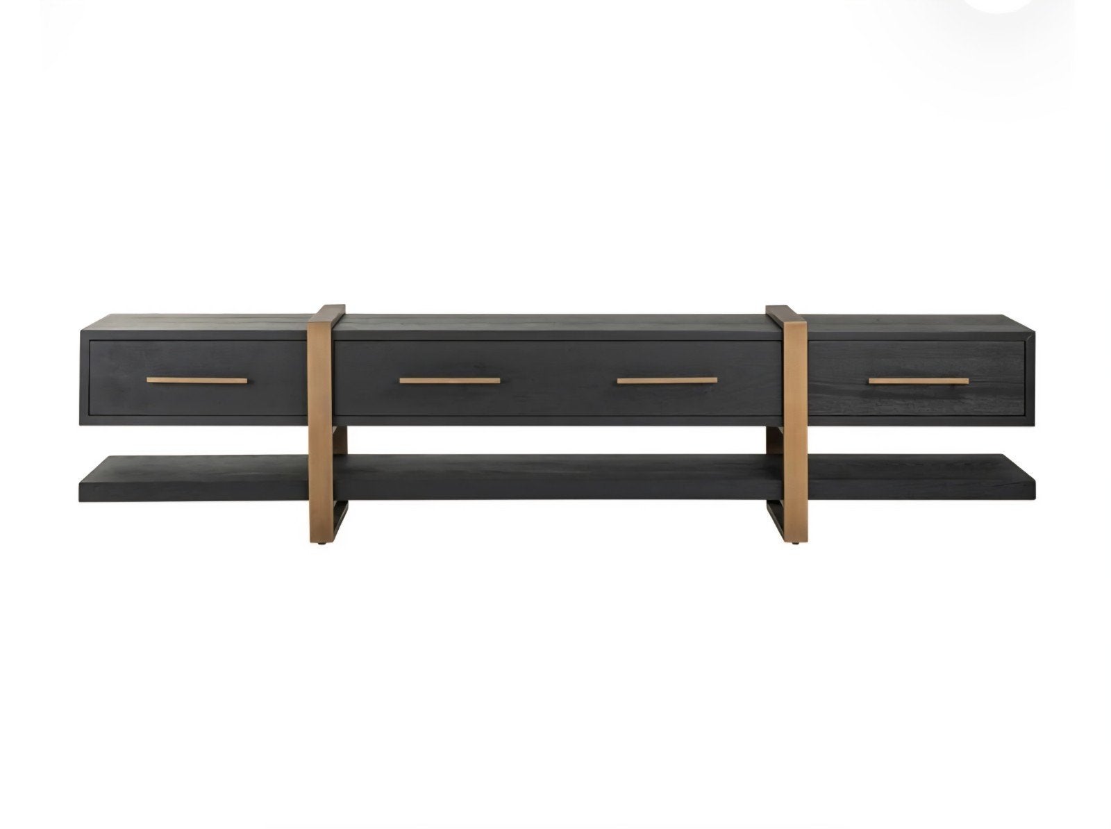 Richmond Interiors Cambon TV-meubel 240 cm Dark Coffee, 150 tot 200 cm, Nieuw, 25 tot 50 cm, Ophalen