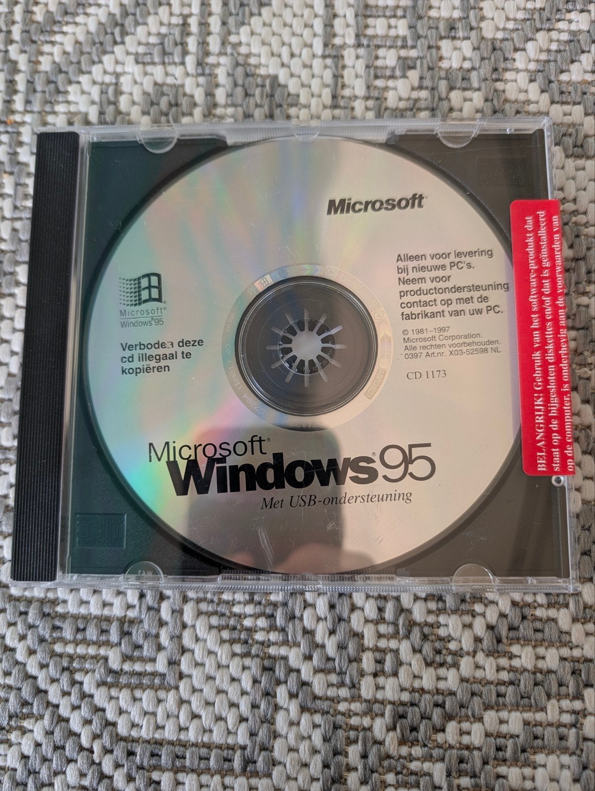 Originele Windows 95 CD-ROM met USB-ondersteuning (NL - OEM), Computers en Software, Ophalen of Verzenden, Windows
