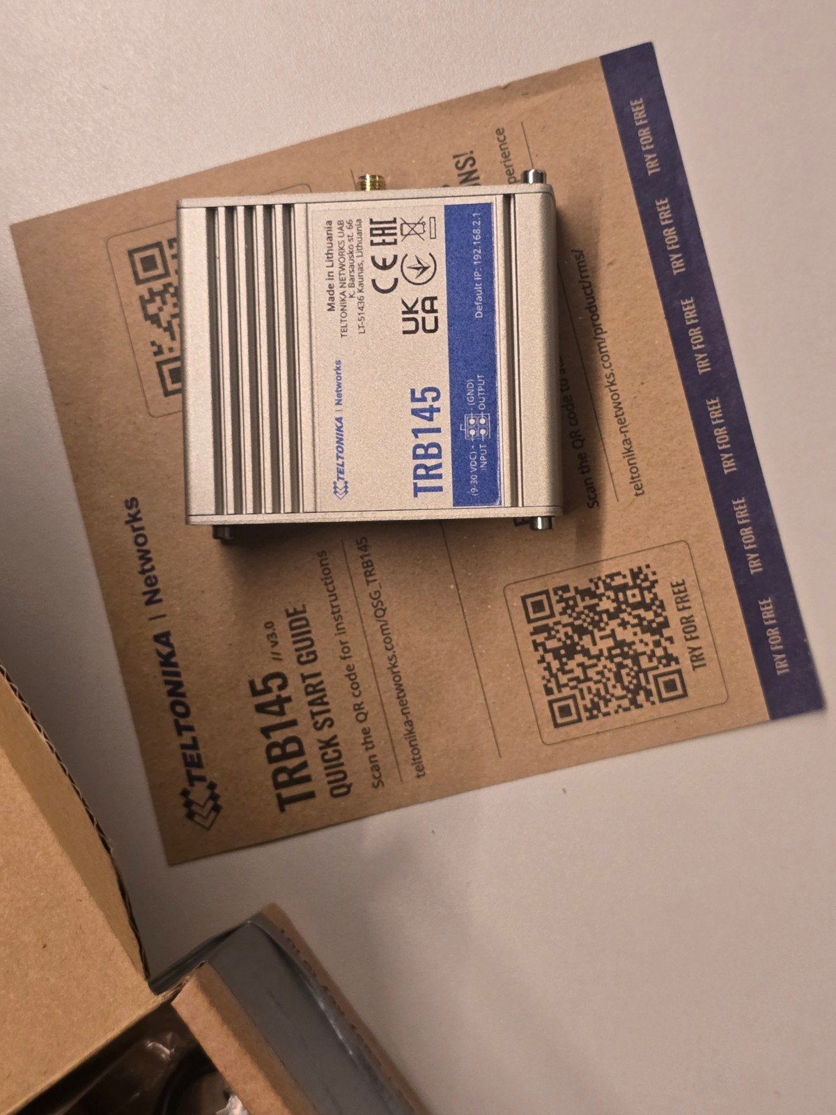 Teltonika TRB145 4G LTE Cat 1 Gateway - Nieuw in doos, Ophalen of Verzenden, Nieuw, Router, Teltonika