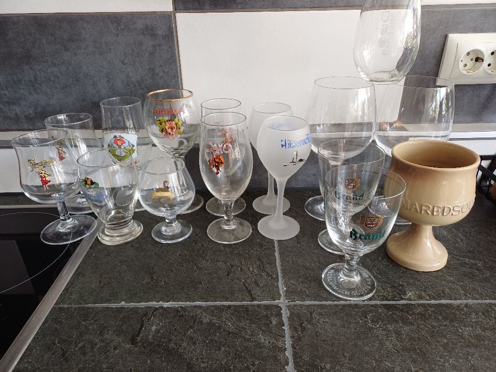 Partijtje bierglazen, Verzamelen, Ophalen of Verzenden, Zo goed als nieuw, Glas of Glazen, Overige merken