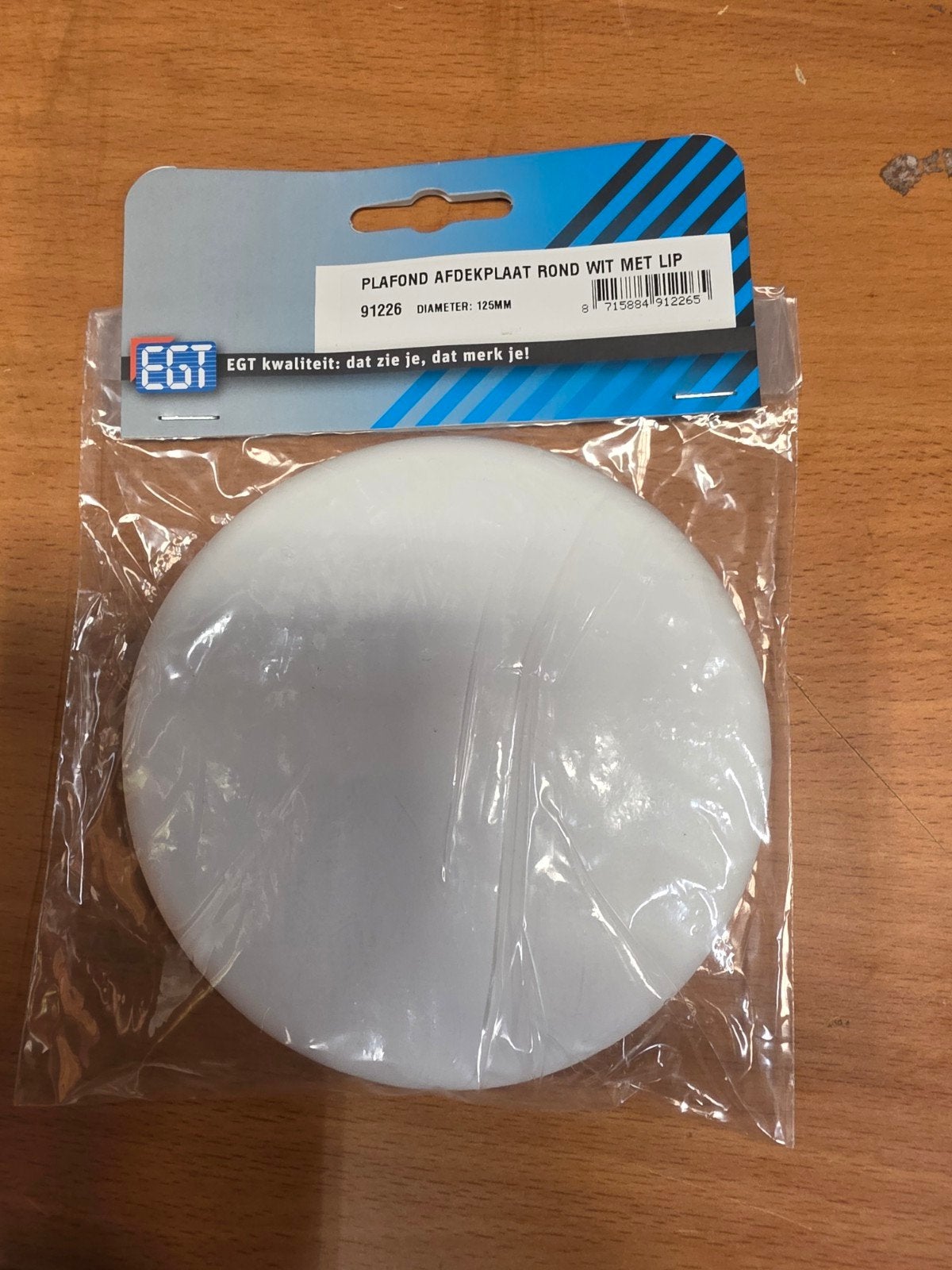 Plafond Afdekplaat Rond Wit met Lip - Ø 125mm, Nieuw, Ophalen of Verzenden, Nvt, Nvt