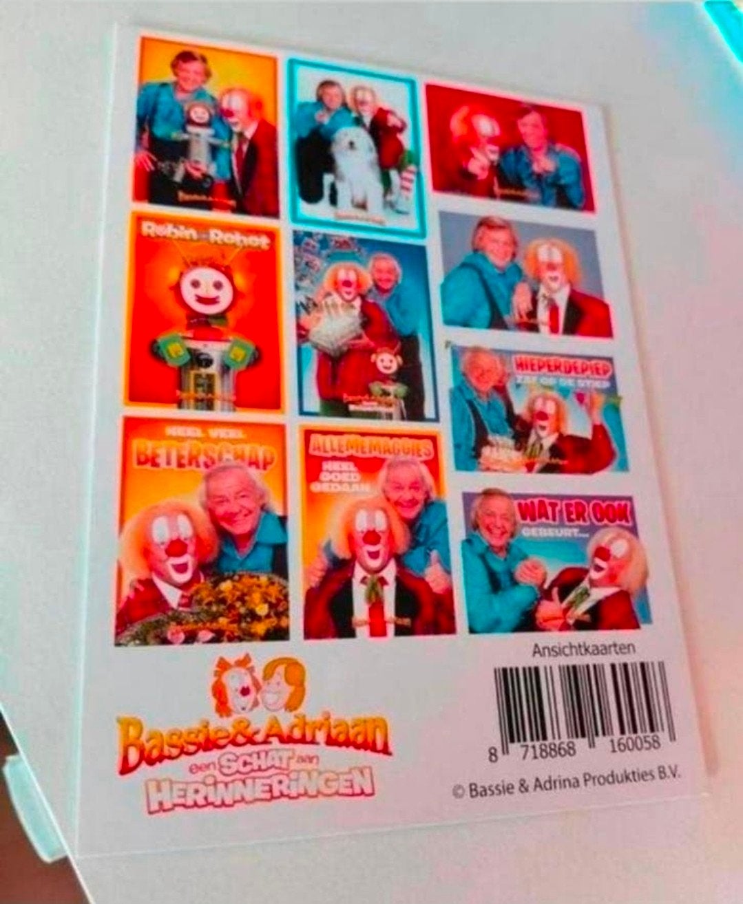 Bassie en Adriaan kaart., Ophalen of Verzenden, Zo goed als nieuw, Tv, Foto of Kaart