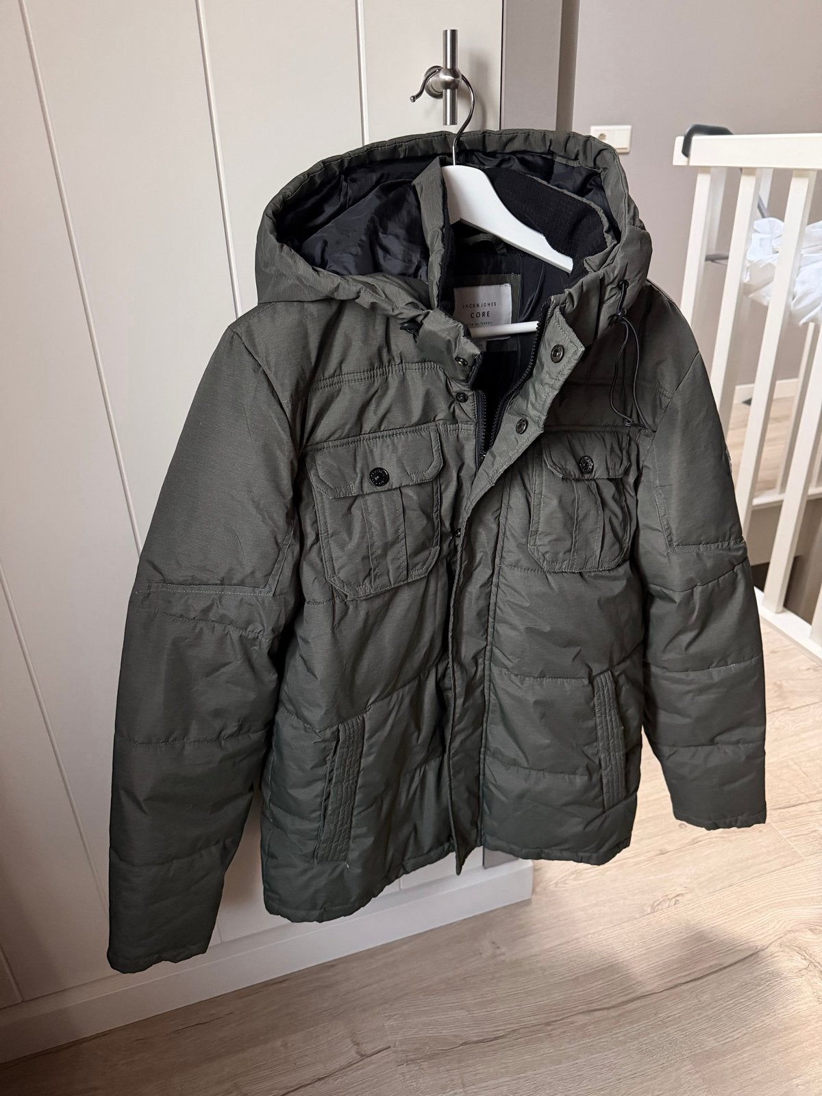 Jack & Jones Core winterjas maat M, Ophalen of Verzenden, Gedragen, Maat 48/50 (M), Groen