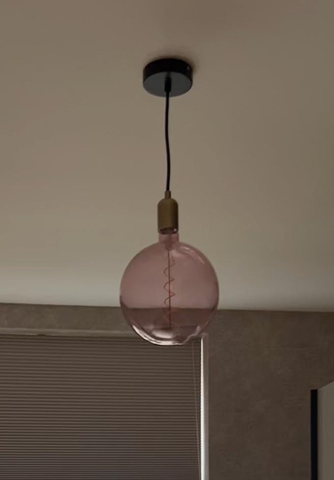 Hanglamp roze, Huis en Inrichting, Lampen | Hanglampen, Gebruikt, Glas, Ophalen