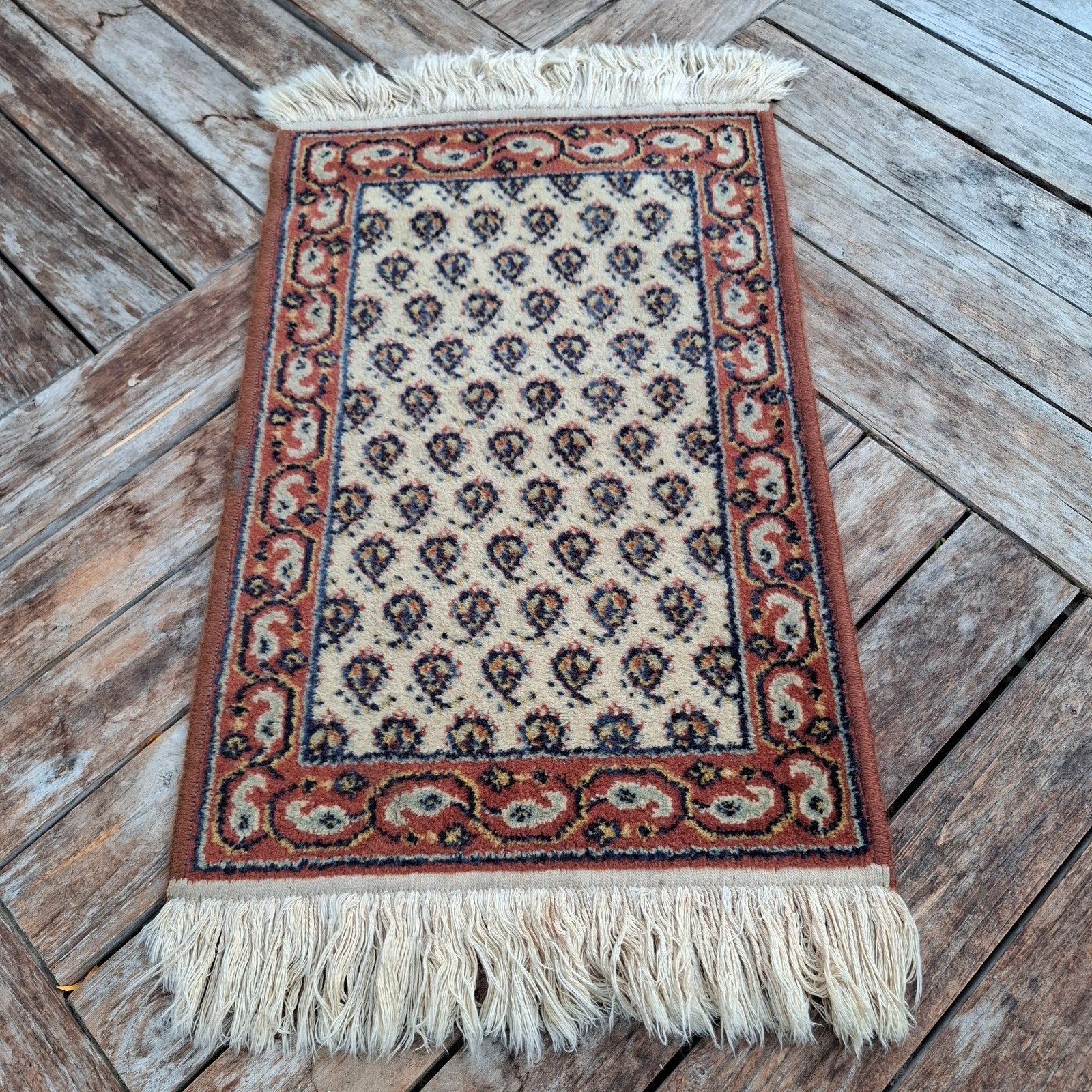 Vintage perzisch tapijt loper 40x63 cm, Huis en Inrichting, Minder dan 50 cm, Gebruikt, 50 tot 100 cm, Vintage