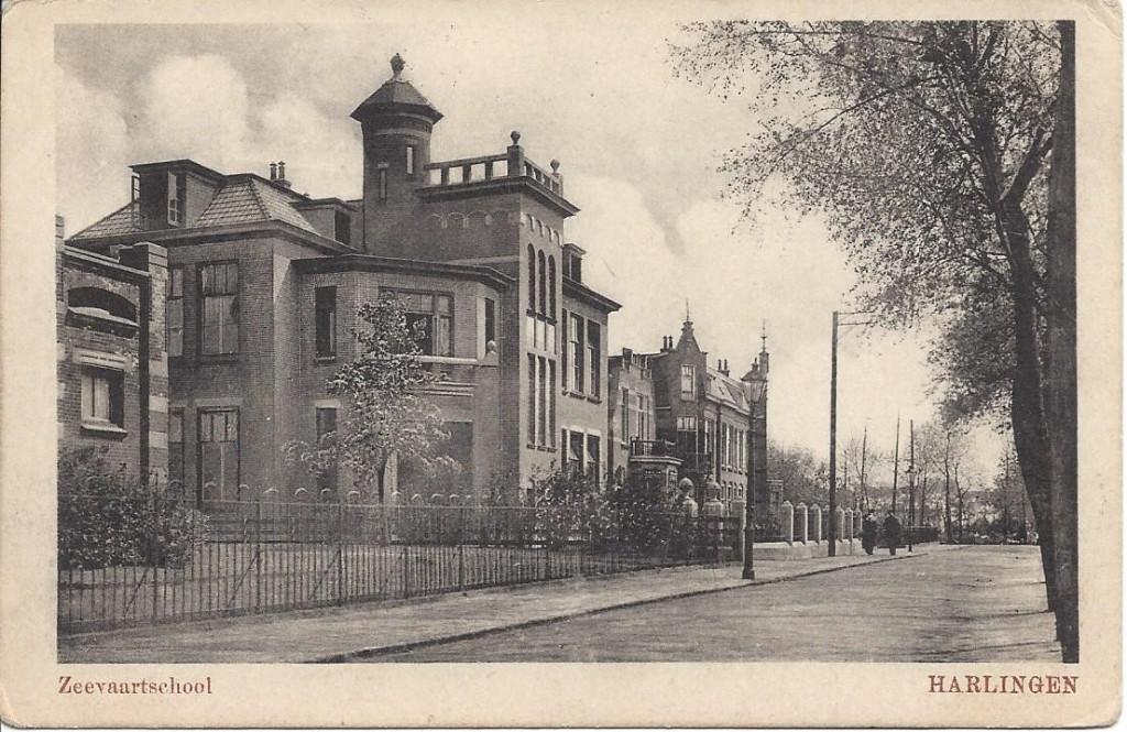 Harlingen (Frl.) Zeevaartschool, Zuidoostersingel, gel. 1915, Ophalen of Verzenden, Voor 1920, Gelopen, Friesland