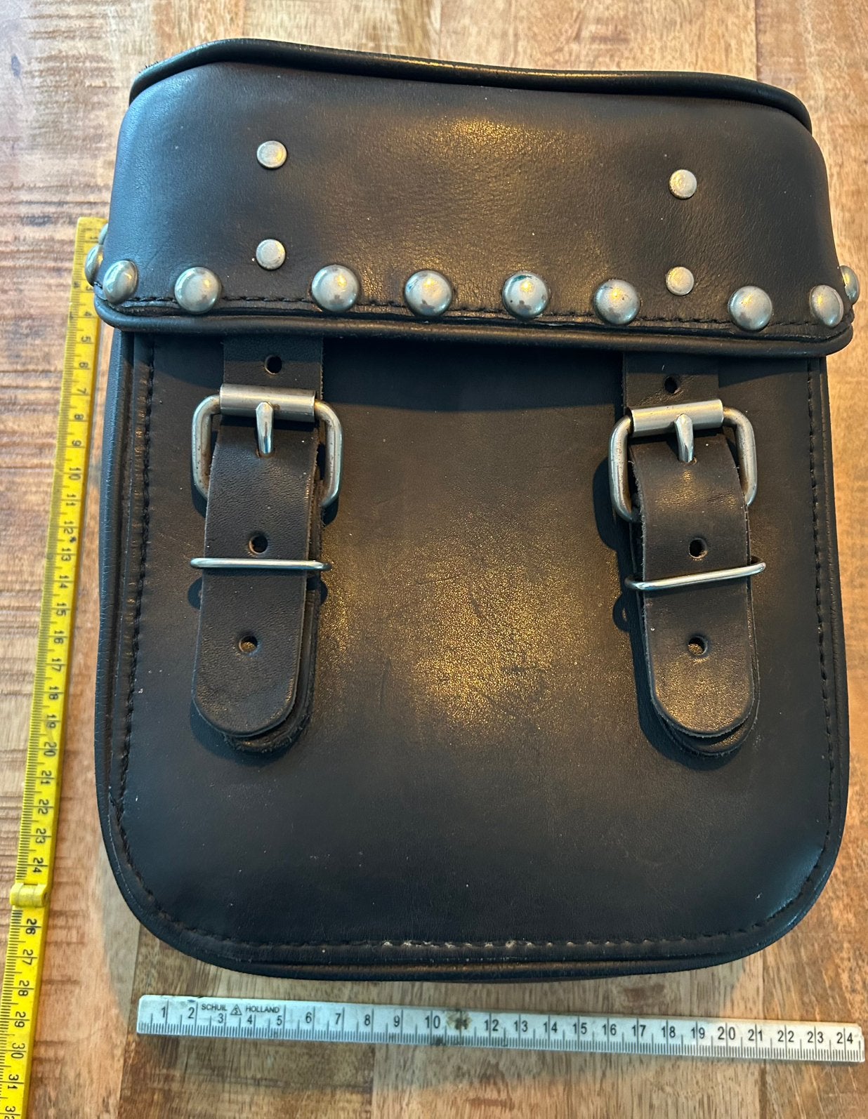 Leren tas 25x21x10, Ophalen of Verzenden, Gebruikt