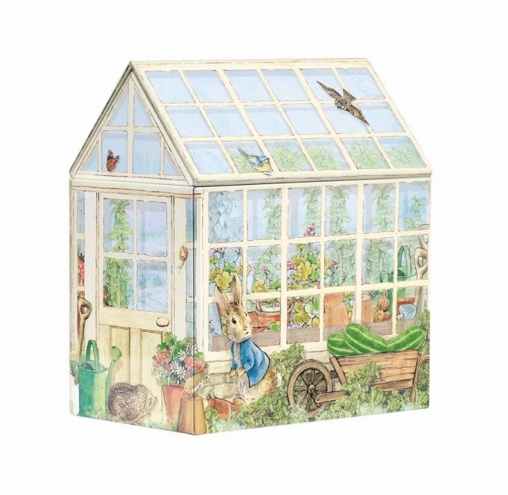 Blikje Peter Rabbit Broeikas 12x7,5x13,5cm, Ophalen, Meerkleurig, Overige stijlen, Nieuw
