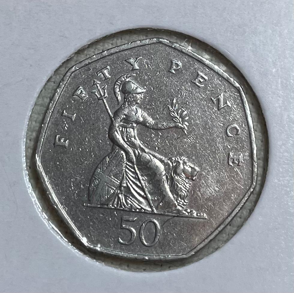 50 pence Engeland 1997, Postzegels en Munten, Munten | Europa | Niet-Euromunten, Ophalen of Verzenden