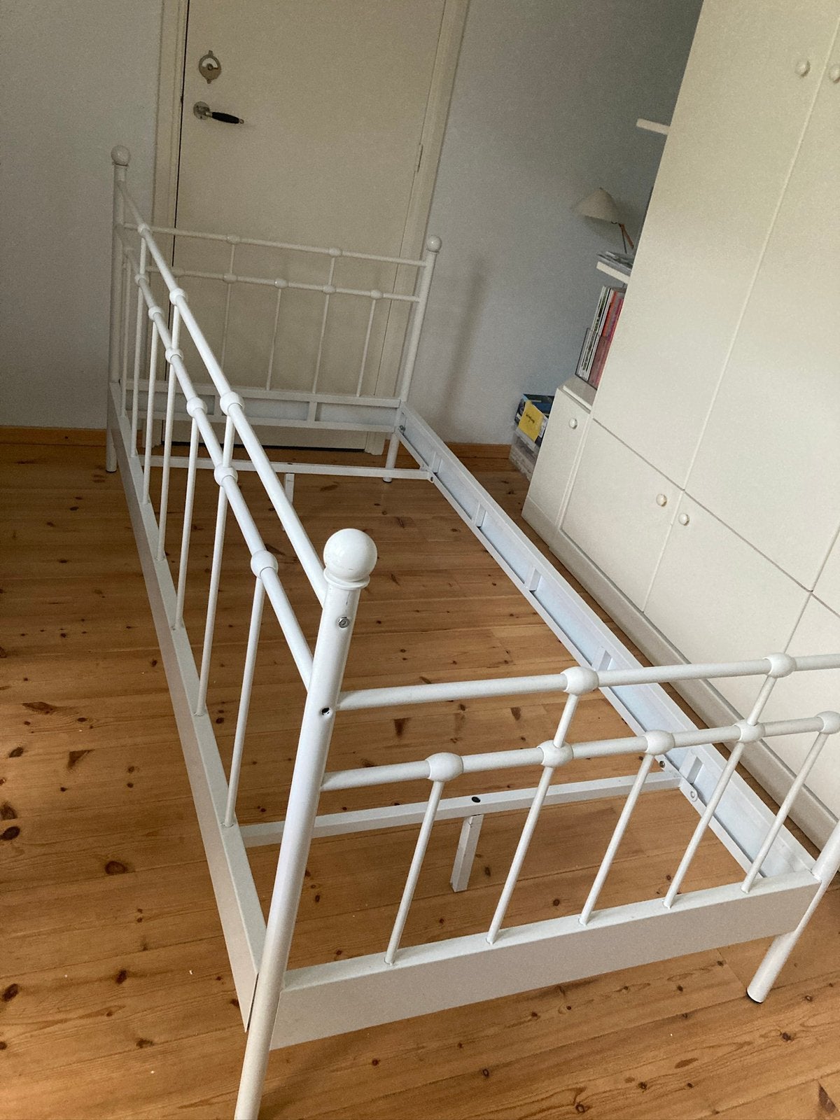 Ledikant metaal, Ophalen, Gebruikt, 90 cm, Eenpersoons